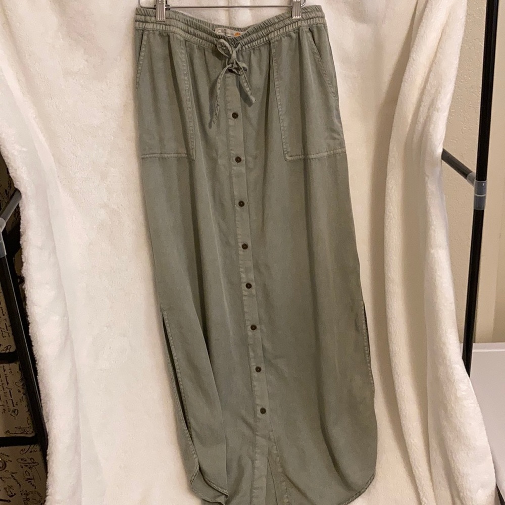 Button Up Maxi Skirt